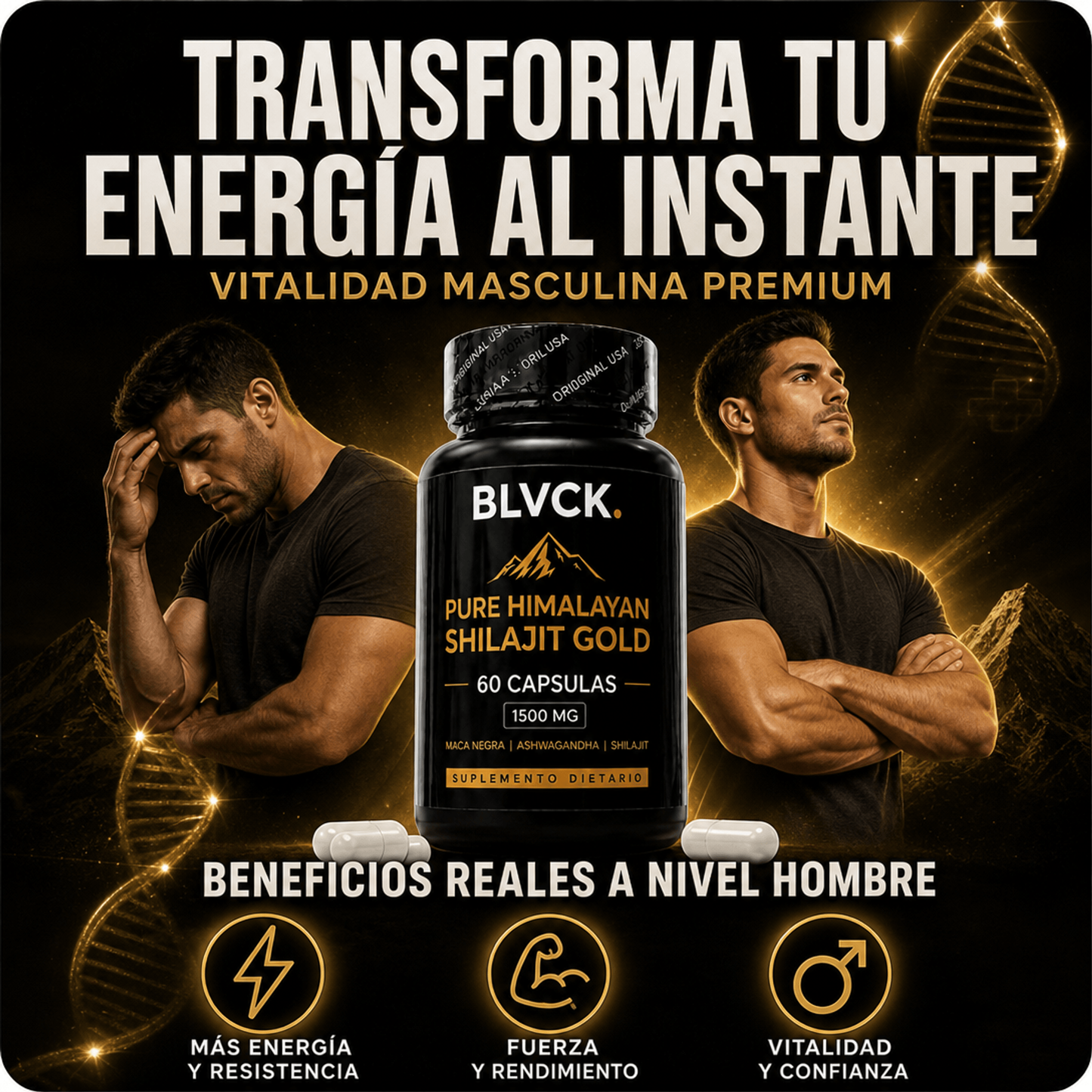 Recupera tu energía Masculina | Suplemento para aumentar tu testosterona