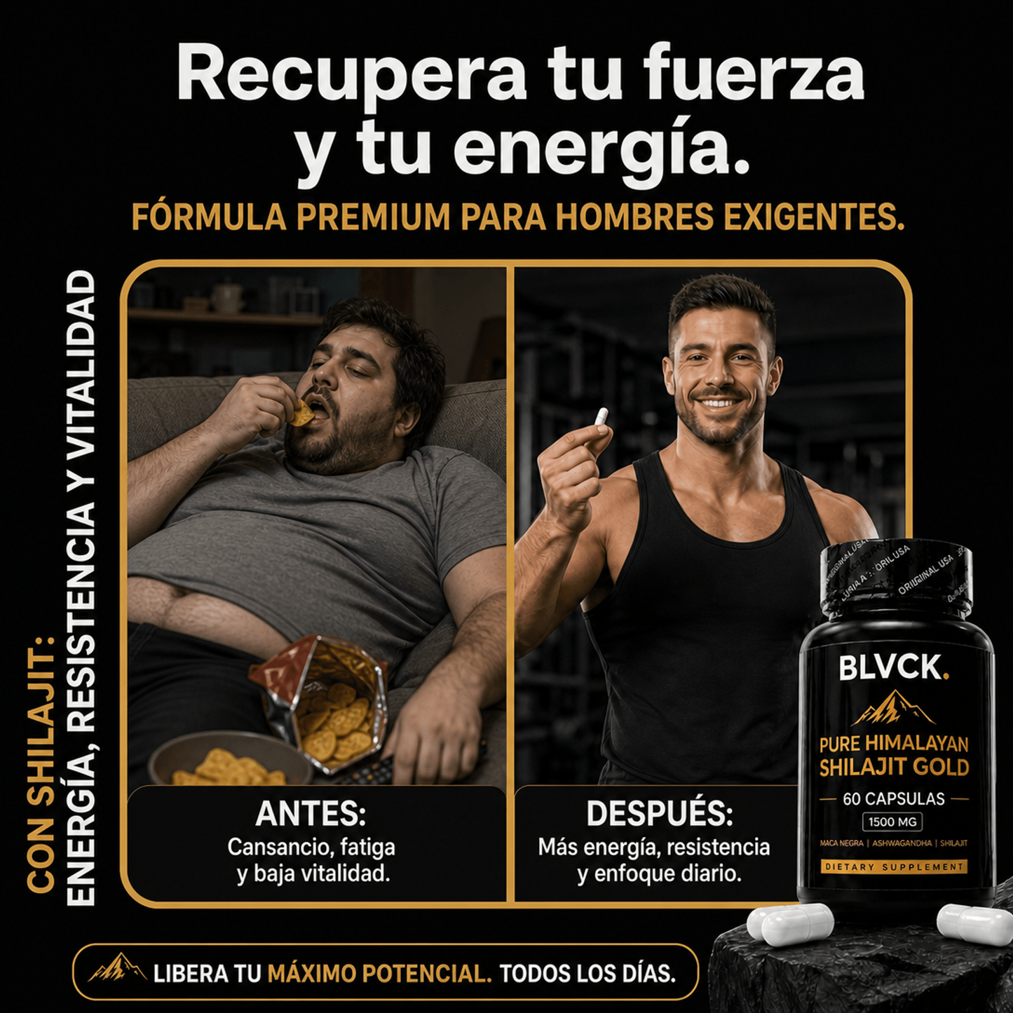Recupera tu energía Masculina | Suplemento para aumentar tu testosterona